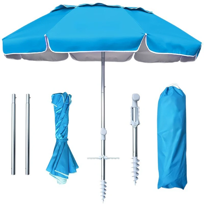 Beach Umbrella Folding Portable UV 486