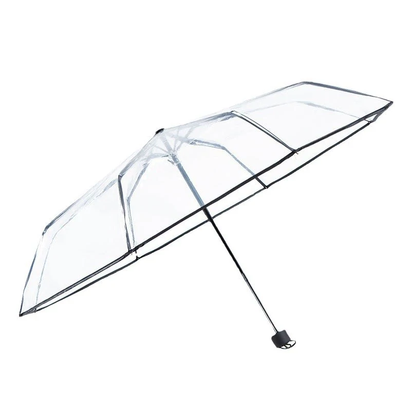 Folding Umbrella Clear Auto 3 Fold 679
