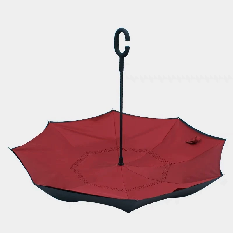Folding Umbrella Inverted Double Layer Auto UV Custom Logo 1043