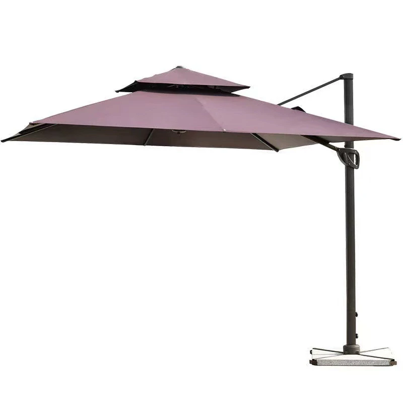 Garden Umbrella Cantilever Solar LED Outdoor 325