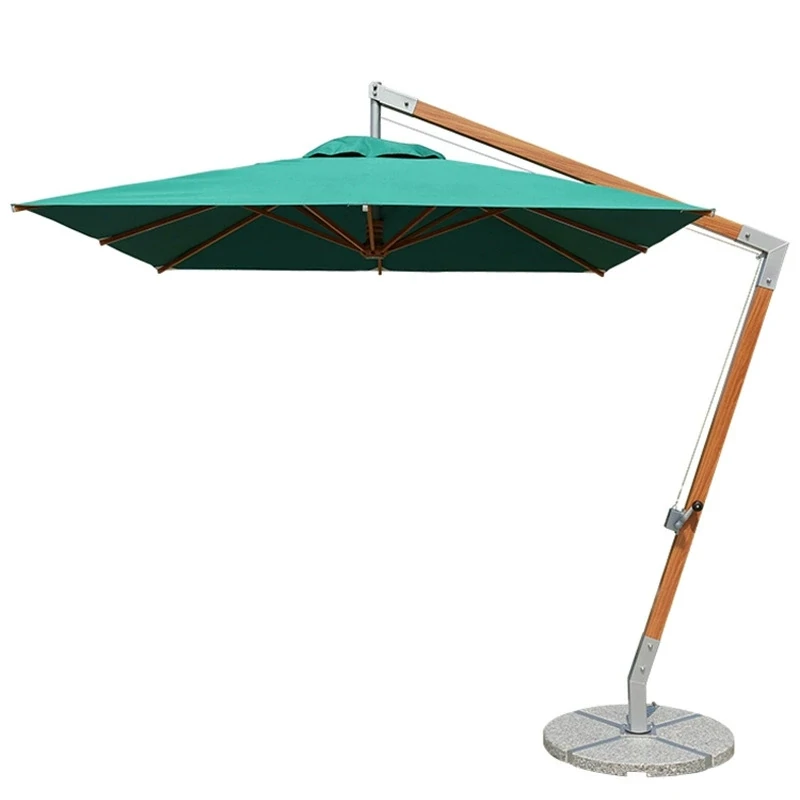 Garden Umbrella Roman Curved Handle Wood 348