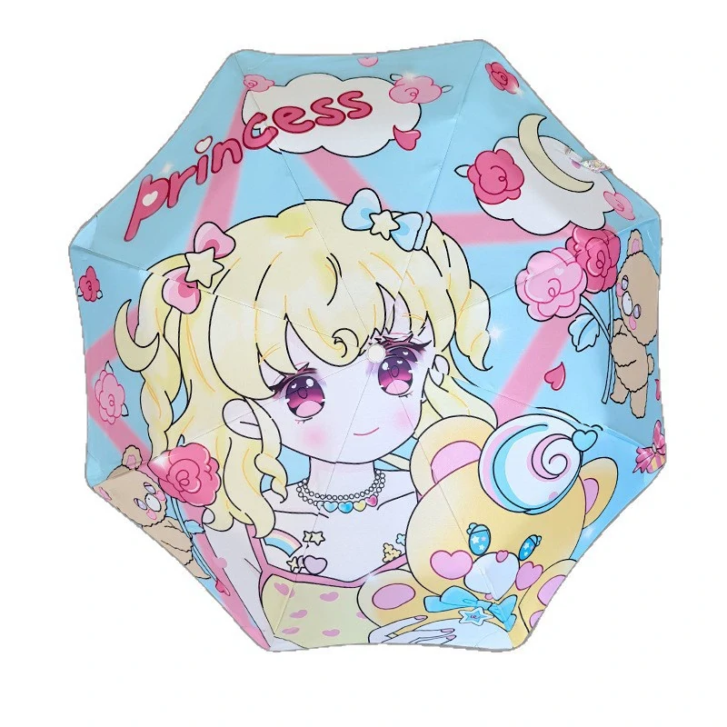 Kids Folding Umbrella UV Cartoon 018