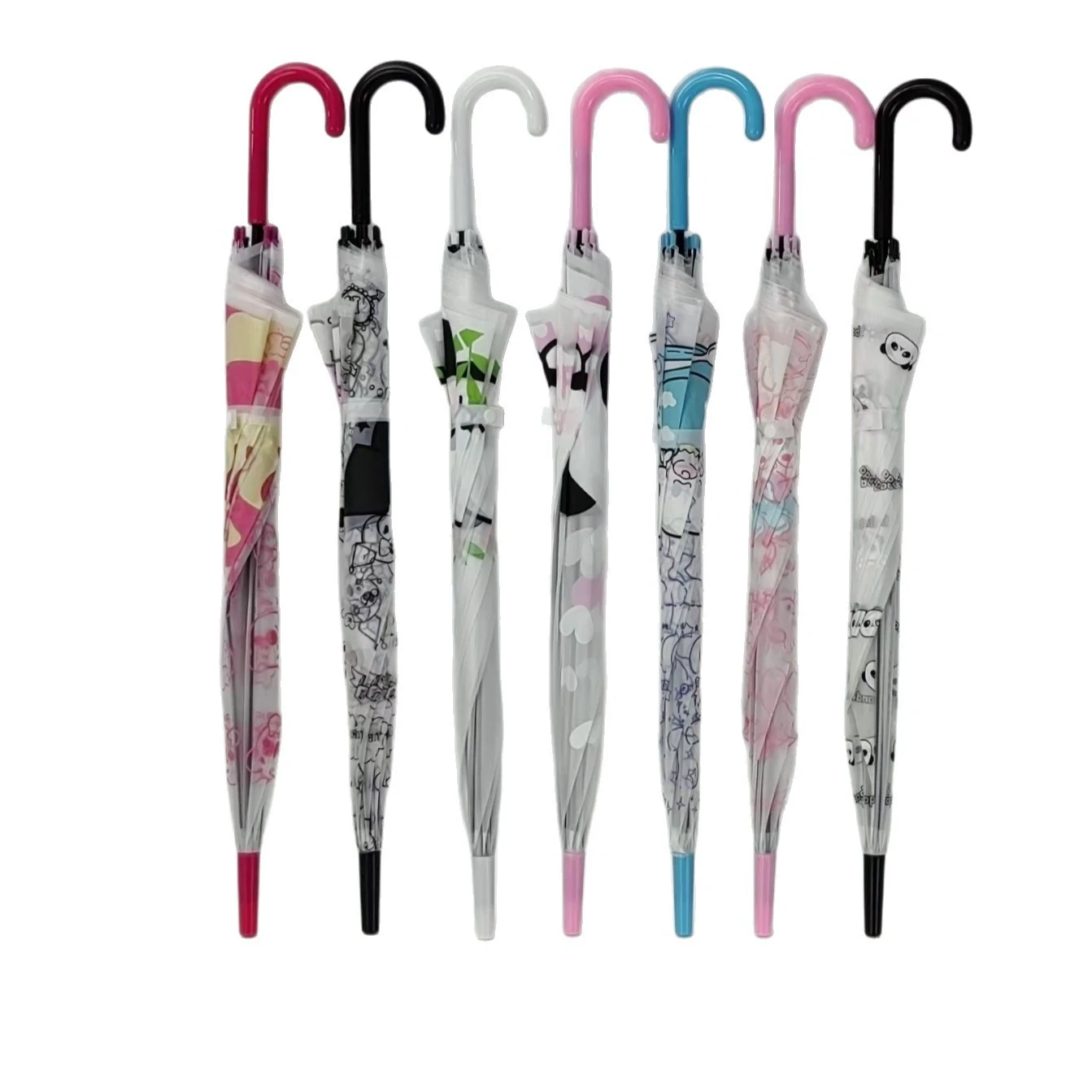 Kids Umbrella Auto Straight Cartoon Custom Logo 267