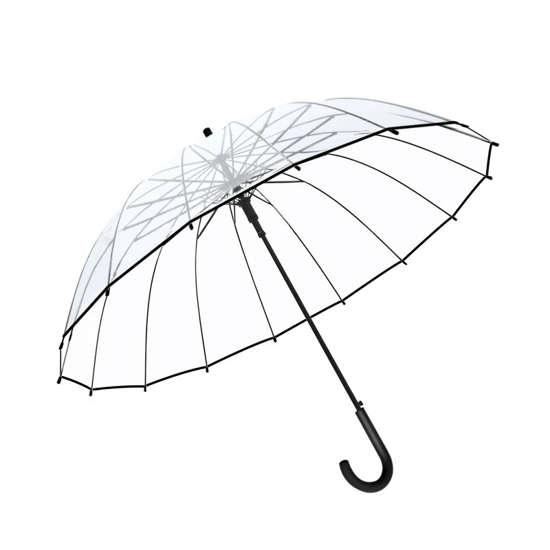 Straight Umbrella 16 Rib Clear 131
