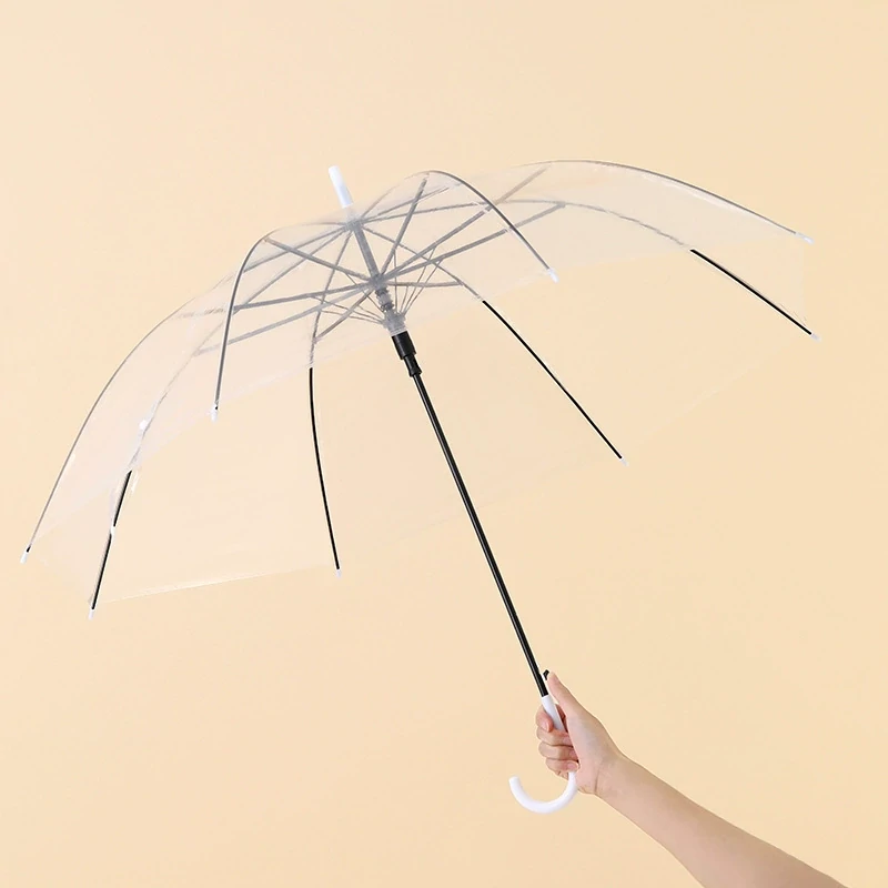 Straight Umbrella 16 Rib Clear Heavy Duty Custom Logo 311