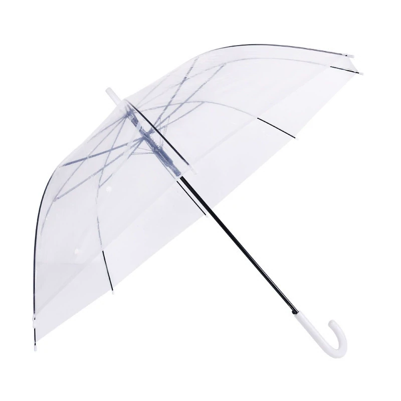 Straight Umbrella 8 Rib Clear Auto 094