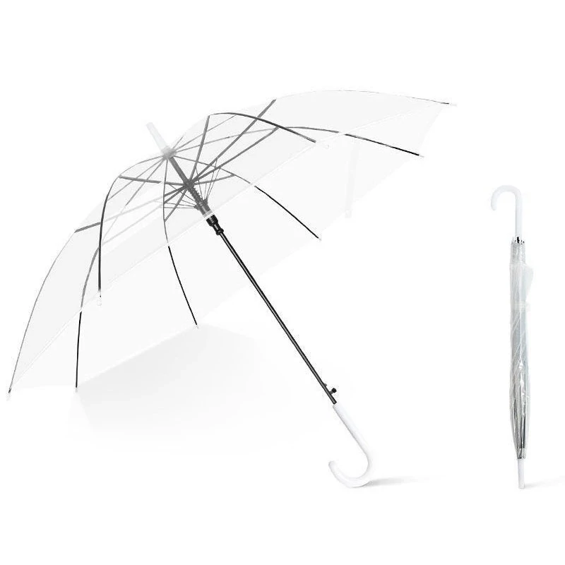 Straight Umbrella Clear 8 Rib High Fashion 113