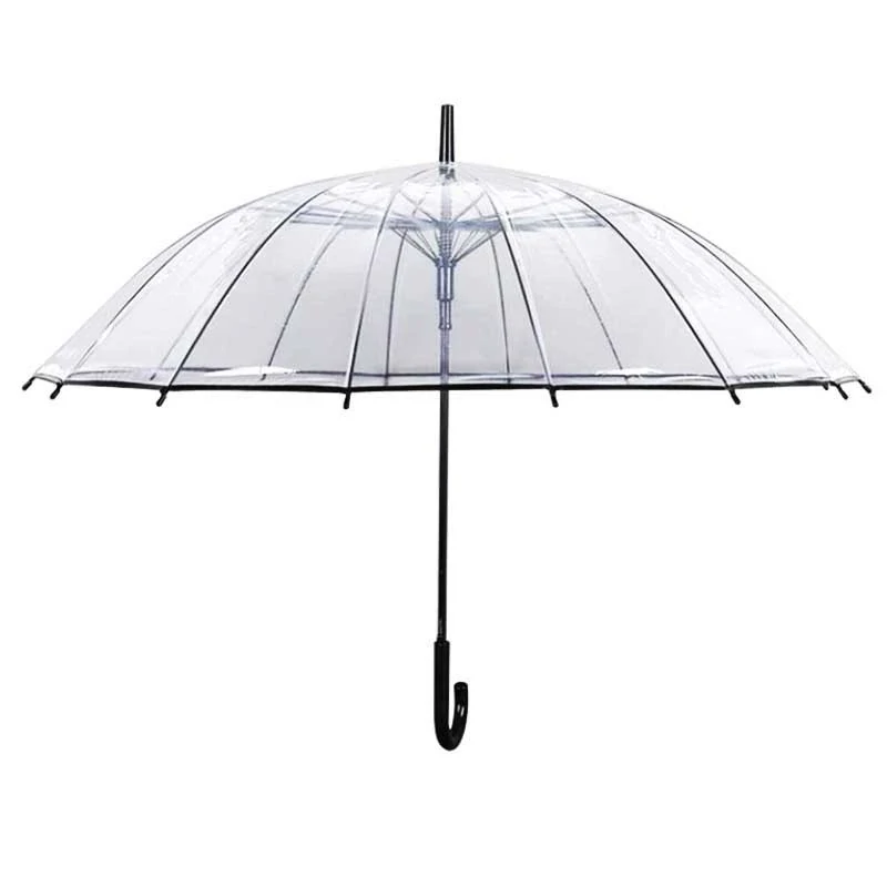 Straight Umbrella Clear Eco Friendly Custom Logo 254